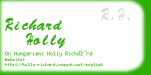 richard holly business card